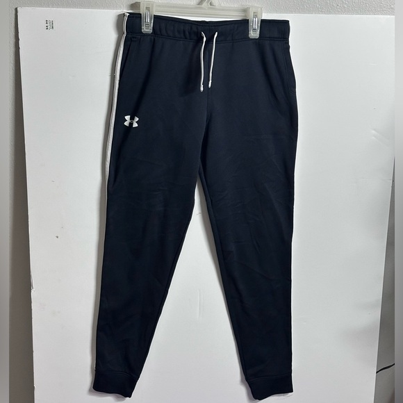 Under Armour Kids Black SweatPants Loose Coldgear size L - Picture 1 of 7